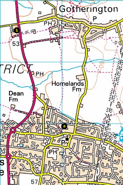 Bishops Cleeve map Bishops Cleeve map
